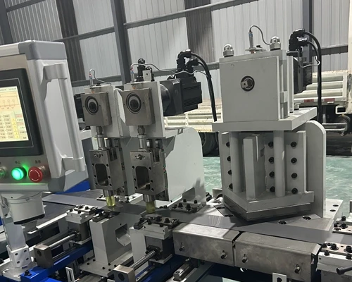 automatic swing shear transformer core cut to length line
